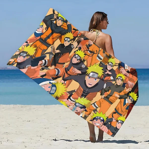 Hot Anime Uzumaki Narutoes Beach Towel Microfiber Sand Free Quick Dry Soft Pool Towels Gift for Women Travel Gym Shower Camping 3