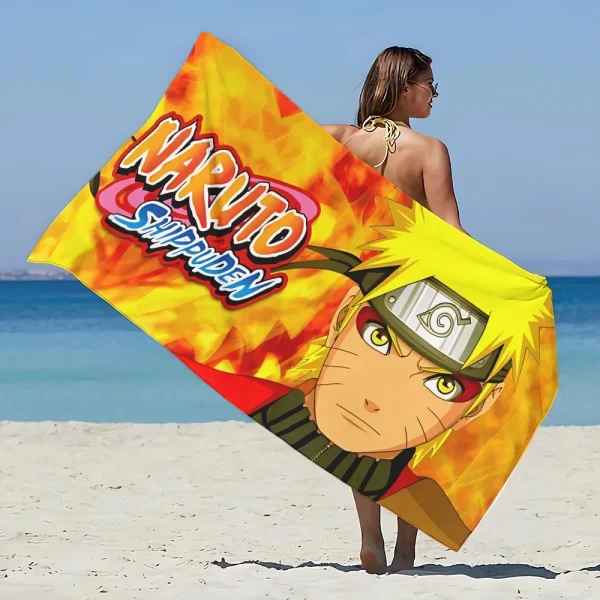 Hot Anime Uzumaki Narutoes Beach Towel Microfiber Sand Free Quick Dry Soft Pool Towels Gift for Women Travel Gym Shower Camping 4
