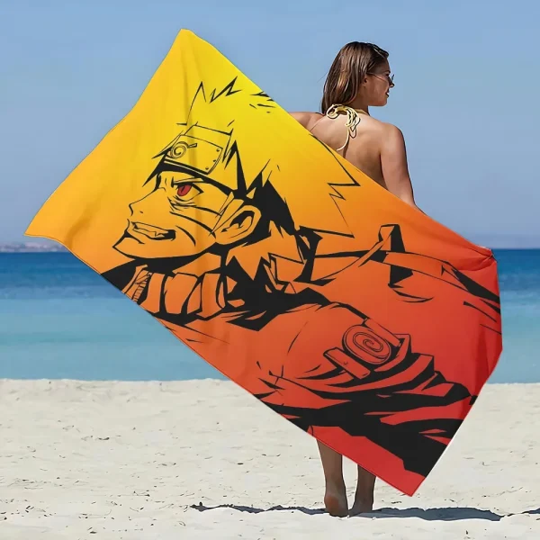 Hot Anime Uzumaki Narutoes Beach Towel Microfiber Sand Free Quick Dry Soft Pool Towels Gift for Women Travel Gym Shower Camping 5