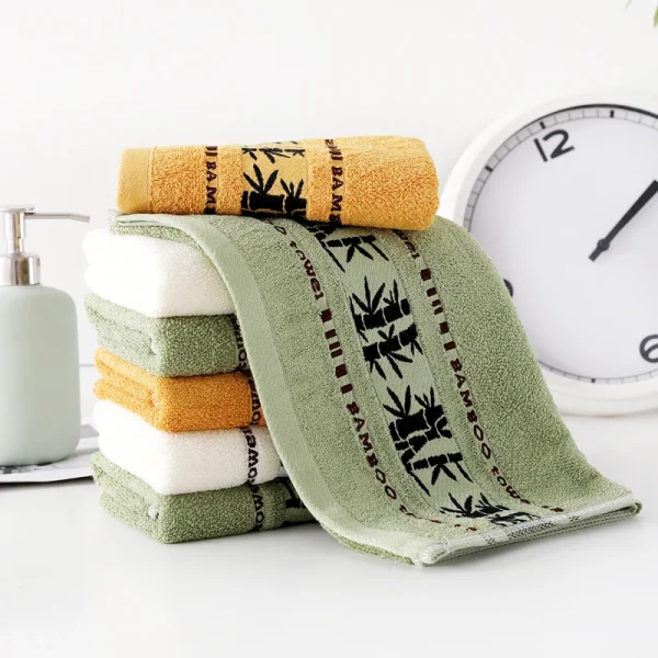 Set of 1 Bamboo Fiber Towels Sets Home Bath Towels Adults Face Towel Thick Absorbent Luxury Bathroom Towels Toalha De Praia 1