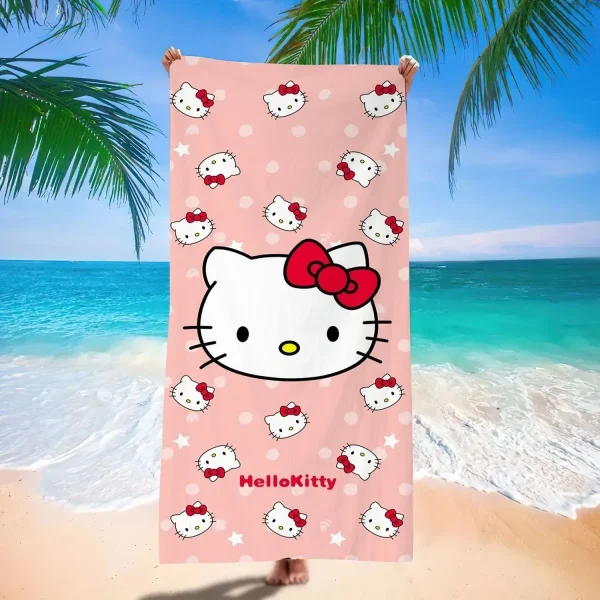 Adorable Sanrio-Themed Beach Towels: Pochacco, Hello Kitty, My Melody, Kuromi! Suitable for towels, bath towels, beach towels 2