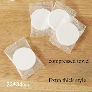 Disposable Compressed Towel Large Square Towel Quick Drying Thickened Pure Cotton Non-woven Fabric EF Pattern Travel Face Wash 1