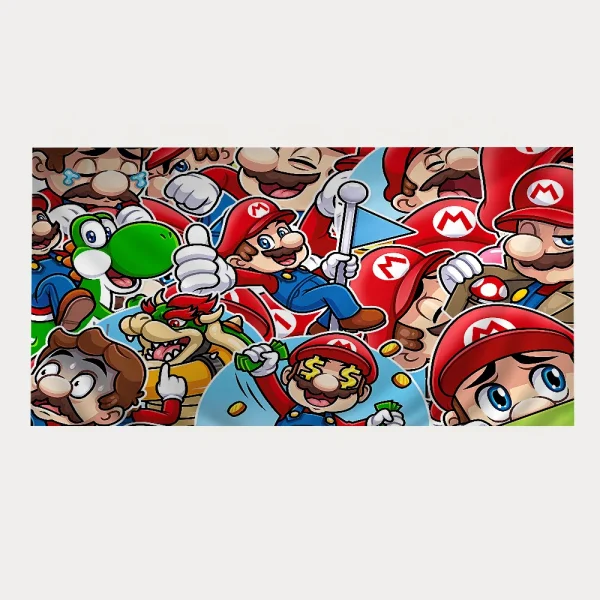 Cartoon M-Marios Game Cartoon Beach Towel Cute Kawaii Room Decor Bath Girls Children Hand Towels For Bathroom Shower 5