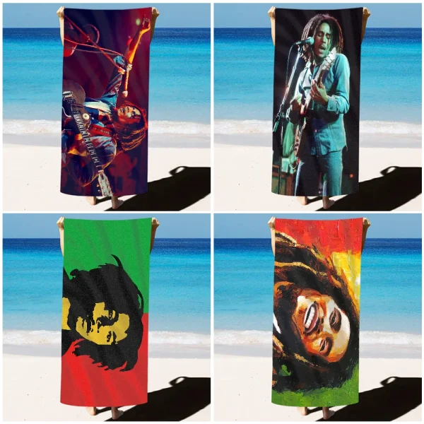 B-Bob M-Marley  Towel  Microfiber beach towel absorbent quick-drying soft yoga Swimming vacation 1