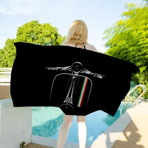 1PC Vespa MotorsportLE Towel Microfiber Beach Towel Quick Dry Kids Beach Blanket Soft Unisex Camping Pool Towel 1