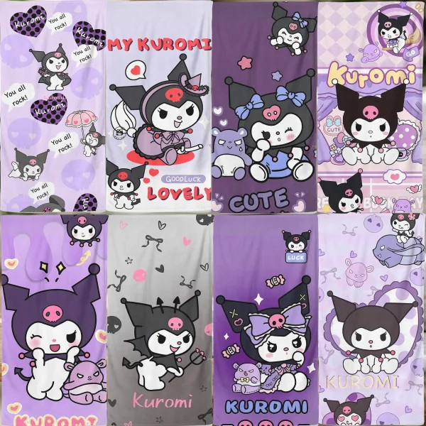 Kuromi-Themed Super Cute Beach Towels: Perfect for Summer Fun! Suitable for towels, bath towels, beach towels 1