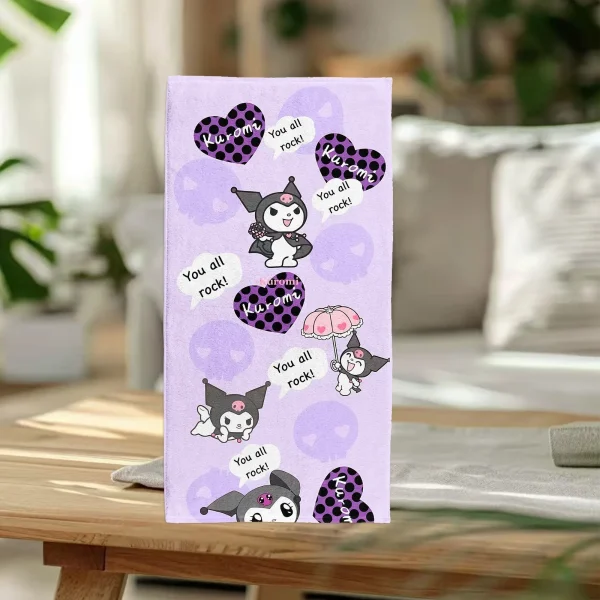 Kuromi-Themed Super Cute Beach Towels: Perfect for Summer Fun! Suitable for towels, bath towels, beach towels 4