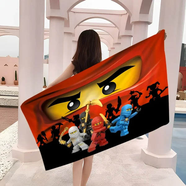 Cartoon ninjago Towel Microfiber Beach Towel Absorbent Quick dry Soft Yoga Swimming Resort Mountain Climbing Towel 4