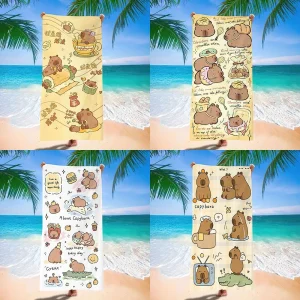 Capybara Towel Microfiber Beach Towel Absorbent Quick dry Soft Yoga Swimming Resort Mountain Climbing Towel 1