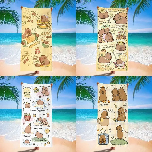 Capybara Towel Microfiber Beach Towel Absorbent Quick dry Soft Yoga Swimming Resort Mountain Climbing Towel 1