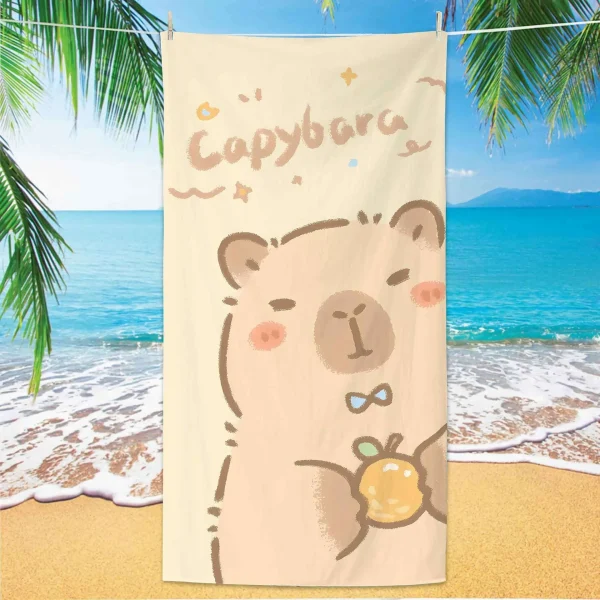 Capybara Towel Microfiber Beach Towel Absorbent Quick dry Soft Yoga Swimming Resort Mountain Climbing Towel 4