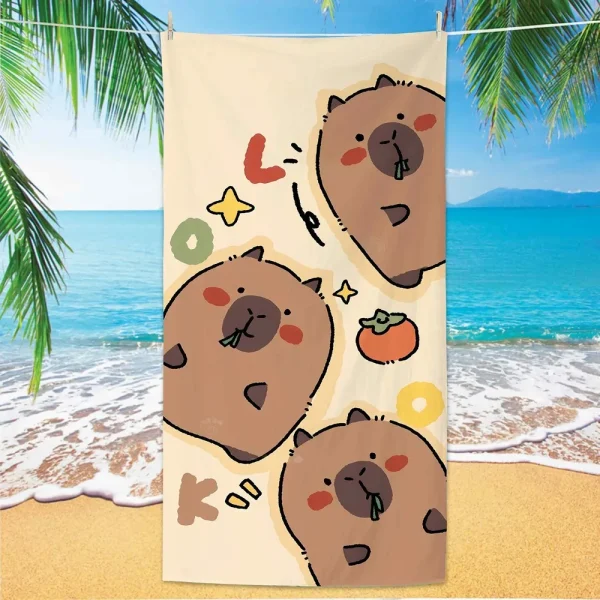Capybara Towel Microfiber Beach Towel Absorbent Quick dry Soft Yoga Swimming Resort Mountain Climbing Towel 5