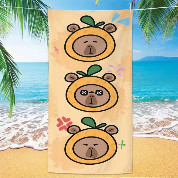 Capybara Towel Microfiber Beach Towel Absorbent Quick dry Soft Yoga Swimming Resort Mountain Climbing Towel 6