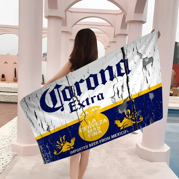 Corona Extra Beer Towel Microfiber Beach Towel Absorbent Quick dry Soft Yoga Swimming Resort Mountain Climbing Towel 4