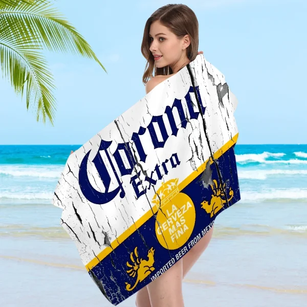 Corona Extra Beer Towel Microfiber Beach Towel Absorbent Quick dry Soft Yoga Swimming Resort Mountain Climbing Towel 5