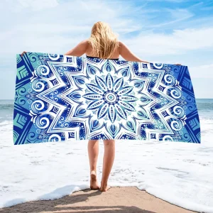 Quick Drying Microfiber Towels Beach Mat Sports Bathroom Luxury Travel Shower Towel Large Sand Free for Adults Body Dry Towels 1