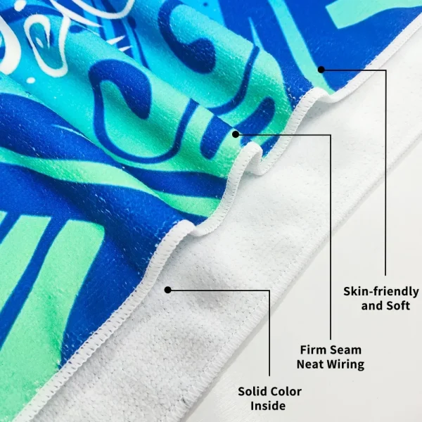 Quick Drying Microfiber Towels Beach Mat Sports Bathroom Luxury Travel Shower Towel Large Sand Free for Adults Body Dry Towels 3
