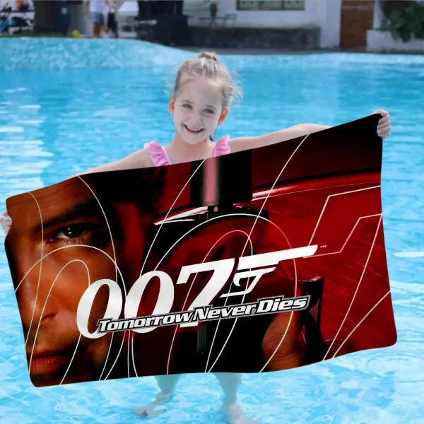 James Movie B-Bond 007 Big Microfiber Beach Towels Quick Dry Towel Sand Beach Towels Pool Towel For Travel Swim Pool Yoga 1