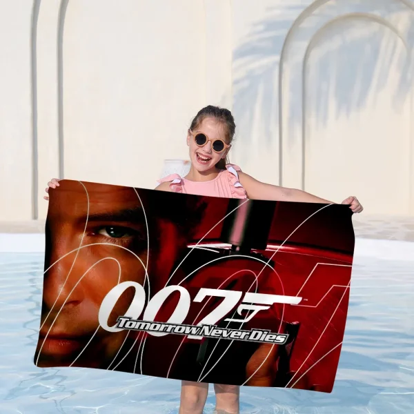 James Movie B-Bond 007 Big Microfiber Beach Towels Quick Dry Towel Sand Beach Towels Pool Towel For Travel Swim Pool Yoga 2