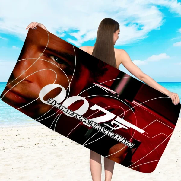 James Movie B-Bond 007 Big Microfiber Beach Towels Quick Dry Towel Sand Beach Towels Pool Towel For Travel Swim Pool Yoga 3