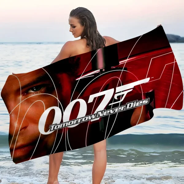 James Movie B-Bond 007 Big Microfiber Beach Towels Quick Dry Towel Sand Beach Towels Pool Towel For Travel Swim Pool Yoga 4