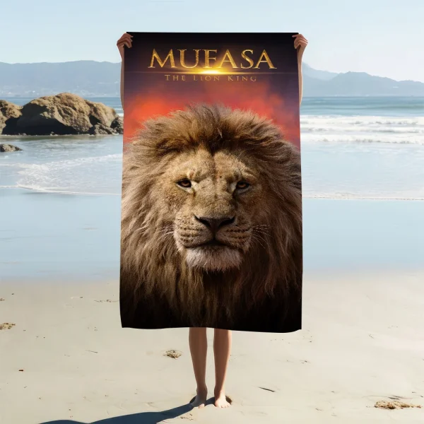 Cartoon M-Mufasa The L-Lion King Towel Soft Pool Gift For Travel Gym Shower Camping Quick Dry Sports Large Beach Towel 2