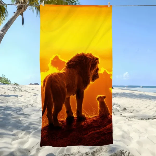 Cartoon M-Mufasa The L-Lion King Towel Soft Pool Gift For Travel Gym Shower Camping Quick Dry Sports Large Beach Towel 6