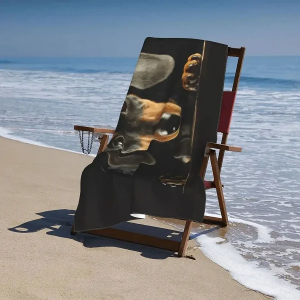 Cute Dachshund Dog Beach Towel Quick Dry Kawaii Puppy Pet Bath Towel Sand Proof Swim Pool Towels for Travel Camping Yoga Sport 6