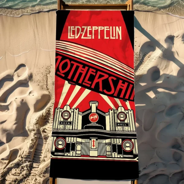 Rock Band L-Led Z-Zeppelin Music Towel Soft Pool Gift For Travel Gym Shower Camping Quick Dry Sports Large Beach Towel 4