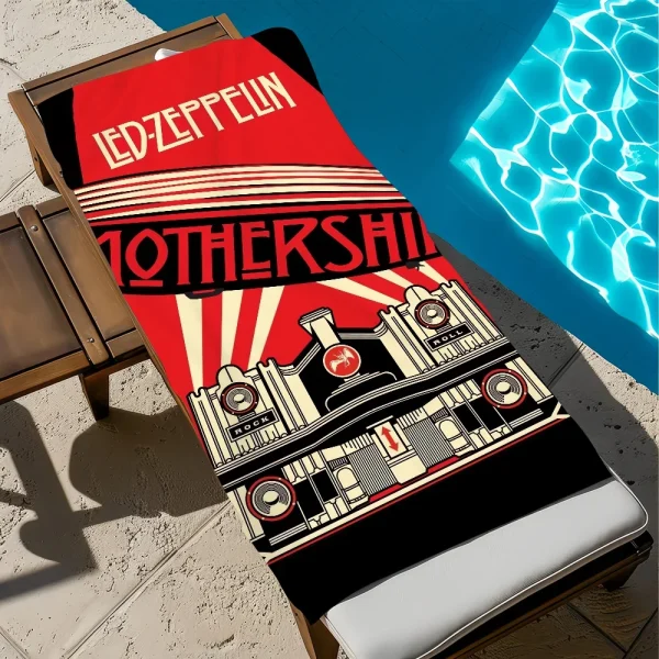 Rock Band L-Led Z-Zeppelin Music Towel Soft Pool Gift For Travel Gym Shower Camping Quick Dry Sports Large Beach Towel 5