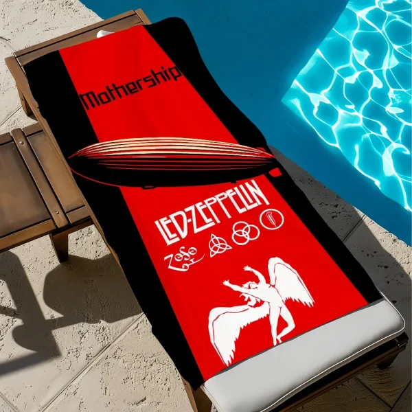 Rock Band L-Led Z-Zeppelin Music Towel Soft Pool Gift For Travel Gym Shower Camping Quick Dry Sports Large Beach Towel 6
