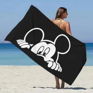 Cute Mickey Minnie Beach Towel Microfiber Sand Free Quick Dry Soft Sandproof Pool Towels Gift for Women Travel Gym Shower 1