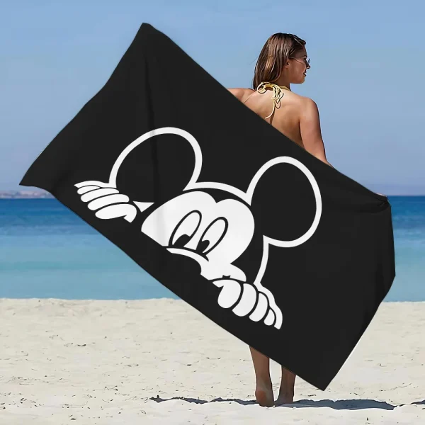 Cute Mickey Minnie Beach Towel Microfiber Sand Free Quick Dry Soft Sandproof Pool Towels Gift for Women Travel Gym Shower 1