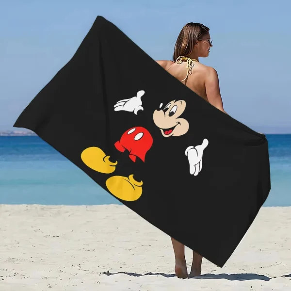 Cute Mickey Minnie Beach Towel Microfiber Sand Free Quick Dry Soft Sandproof Pool Towels Gift for Women Travel Gym Shower 2