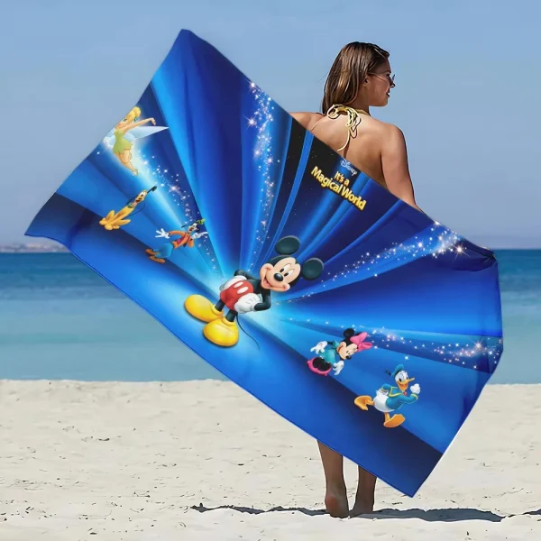Cute Mickey Minnie Beach Towel Microfiber Sand Free Quick Dry Soft Sandproof Pool Towels Gift for Women Travel Gym Shower 4