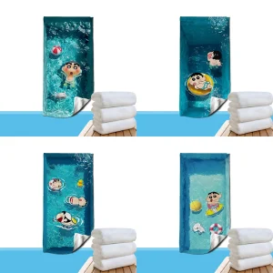 Adorable Crayon Shin-chan Beach Towels: Fun Pool-Themed Prints for Summer! Suitable for towels, bath towels, beach towels 1