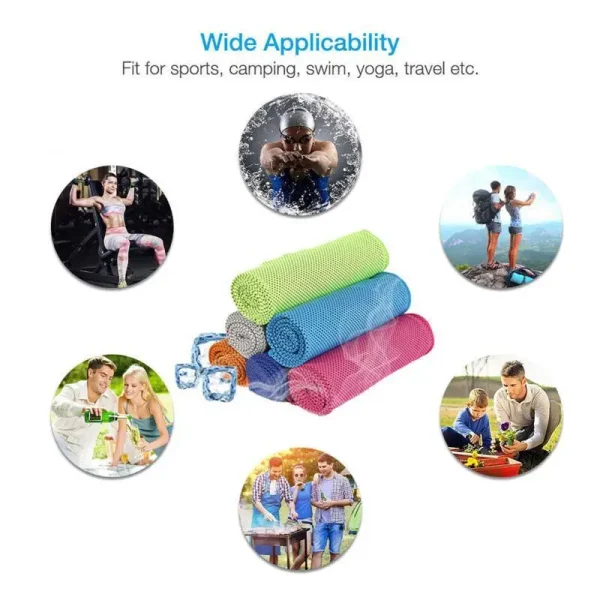 Cooling Towel Neck Wrap Lce Sports Beach Towels Cold Microfiber Cloth For Yoga Golf Gym Fitness Summer Outdoor Work100X30cm 6