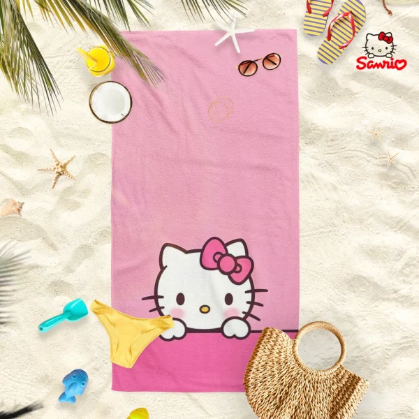 Hello Kitty Beach Towels: Adorable Prints for Summer Fun! Suitable for towels, bath towels, beach towels 2