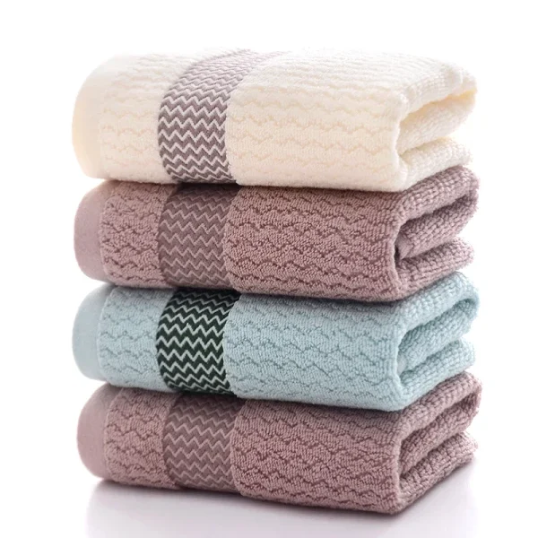 Set of 2 Thickened Absorbent Cotton Towels Quick Dry Soft Face Towels Pure Cotton Quick Absorbent Towels for Home Bathing 4