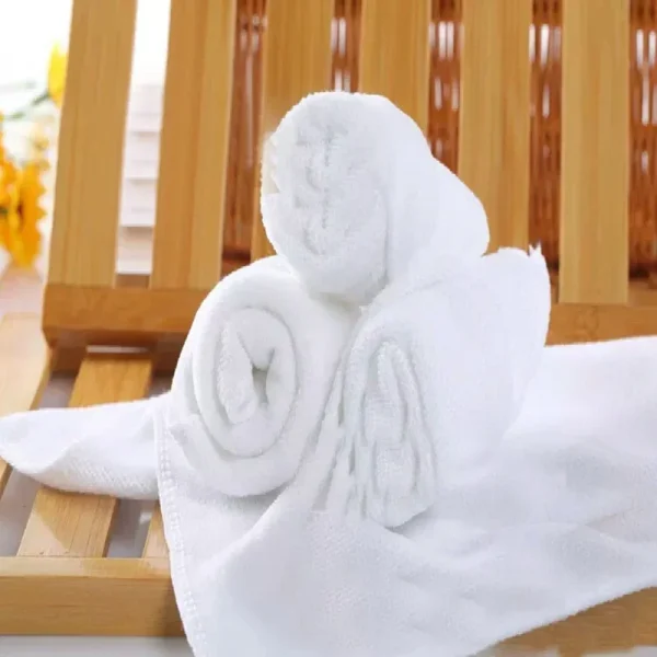 10pc White Soft Microfiber Fabric Face Towel Hotel Bath Towel Wash Cloths Hand Towels Portable Multifunctional Cleaning Towel 3