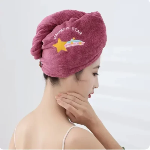 Hot Quickly Dry Hair Hat Super Absorbent Soft Bathroom Women Head Towels Girls Cute Hair Towel Hair Dry Wrap Bonnets 1