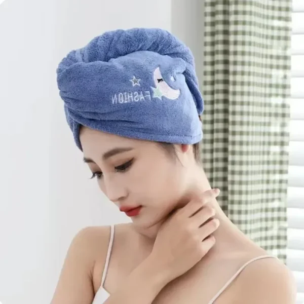 Hot Quickly Dry Hair Hat Super Absorbent Soft Bathroom Women Head Towels Girls Cute Hair Towel Hair Dry Wrap Bonnets 2