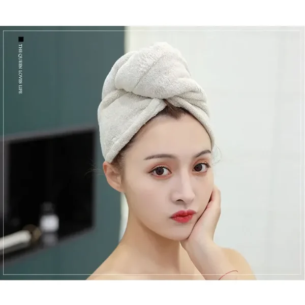 Women Magic Microfiberrapid Drying Hair Towel Cap Hat Towel Bathroom Bath Wrap Hat Quick Cap Turban Dry Toallas Bath Shower 4