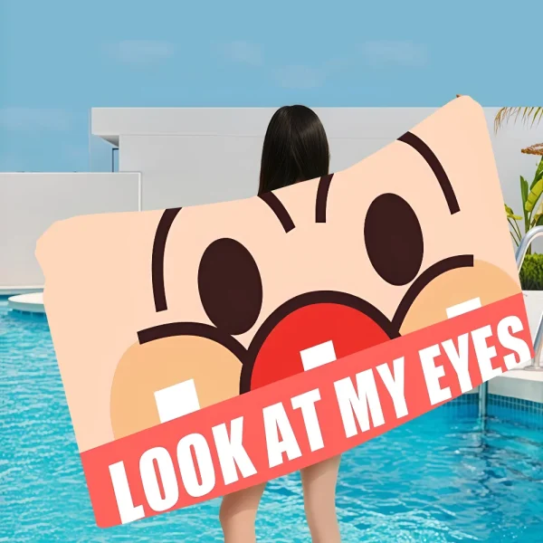 Children Anpanman Anime Microfiber Blanket Quick Drying Beach Towels Oversized Printing Super Absorbent Pool Towel Blanket 2