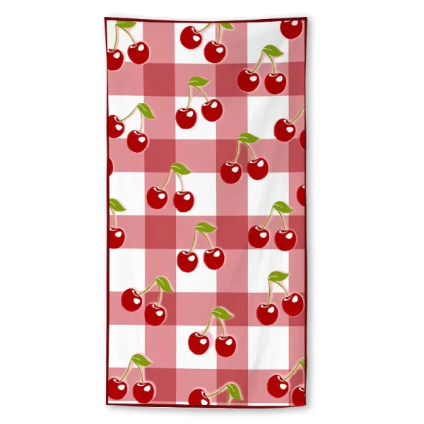 Cartoon Fruit Print Beach Towel,Digital Printing Thin Quick-Dry Anti-Sand Microfiber Lightweight for Swim Yoga Travel Gym Gift 1