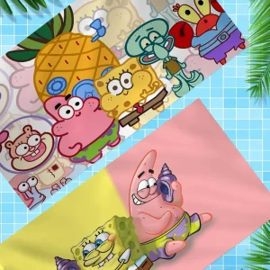 Sponge-Bobs Face Big Microfiber Beach Towels Quick Dry Towel Sand Beach Towels Pool Towel For Travel Swim Pool Yoga 1