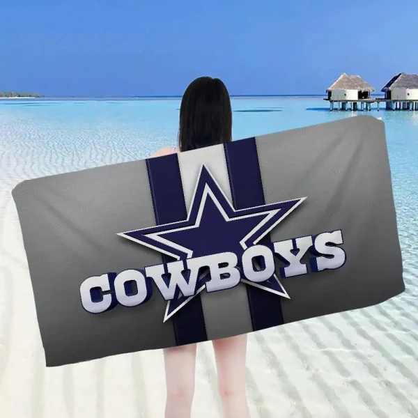 D-Dallas C-Cowboys Anime Beach Swimming Towel Soft Absorbent Washcloth Children's Gifts For Kids Travel Camping Gym 1