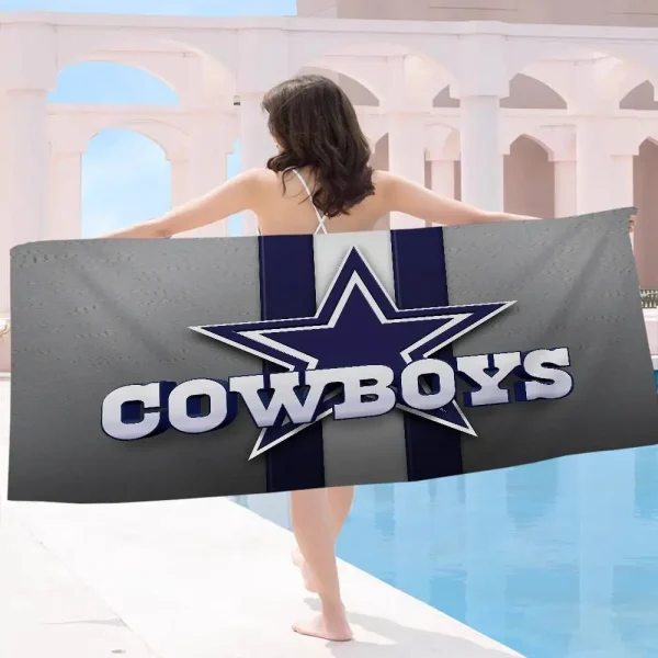 D-Dallas C-Cowboys Anime Beach Swimming Towel Soft Absorbent Washcloth Children's Gifts For Kids Travel Camping Gym 2