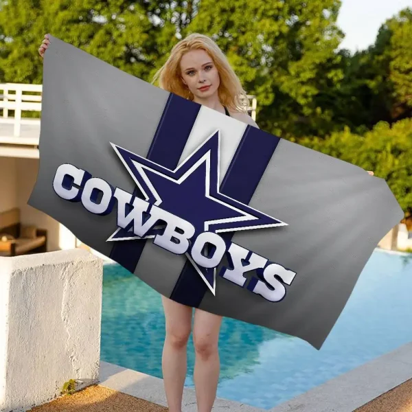 D-Dallas C-Cowboys Anime Beach Swimming Towel Soft Absorbent Washcloth Children's Gifts For Kids Travel Camping Gym 3