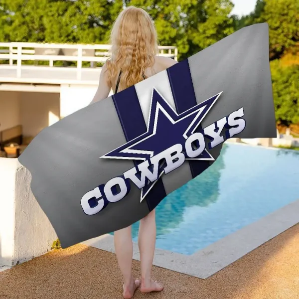 D-Dallas C-Cowboys Anime Beach Swimming Towel Soft Absorbent Washcloth Children's Gifts For Kids Travel Camping Gym 4